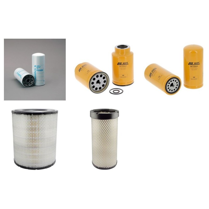 Filter kit suitable for CAT 320D/HK/L with CAT Engine Serial No KLM1/SPN1/TDH1 YR 2008- Air Oil Fuel Filters
