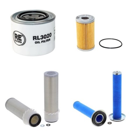 MUSTANG 940 Filter Service Kit Air Oil Fuel Filters w/Yanmar Eng.