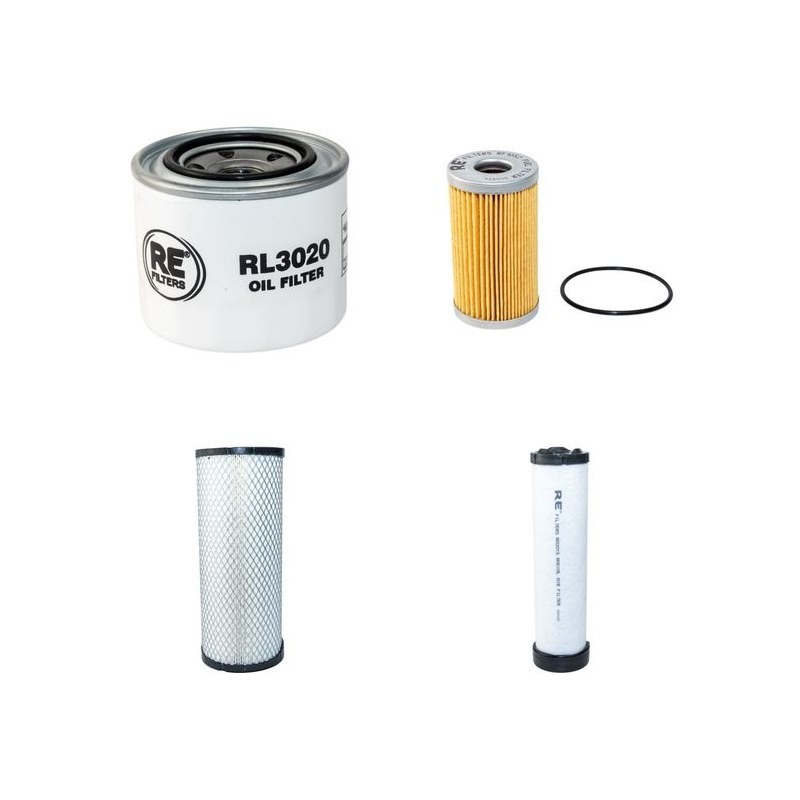 MUSTANG 2040 Filter Service Kit Air Oil Fuel Filters w/Yanmar 4TNE84 Eng.