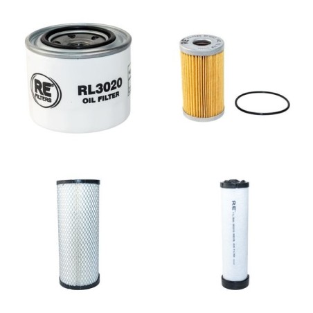MUSTANG 2040 Filter Service Kit Air Oil Fuel Filters w/Yanmar 4TNE84 Eng.