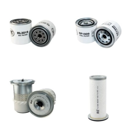 MUSTANG E 3000 Filter Service Kit Air Oil Fuel Filters w/Perkins/SHIBAURA Eng.
