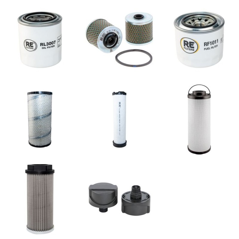 NEUSON 12002 RD Filter Service Kit w/Yanmar 4TNE106T-NS Eng. SN   -AB 03158 YR  -2005 98CH