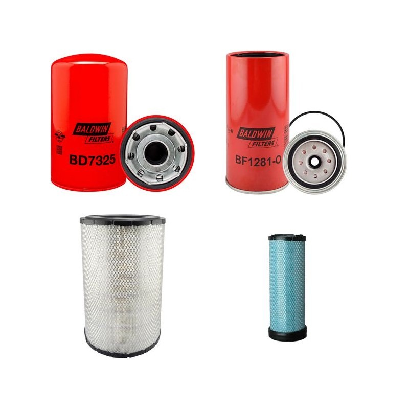 Filter kit for New Holland E385C Air Oil Fuel Filters with HINO JO 8E-UV Engine Year 2011- TIER IV