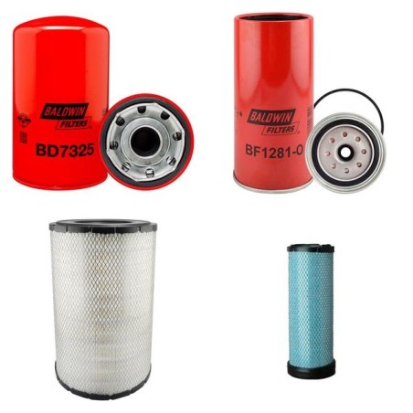 NEW HOLLAND E 385 C Filter Service Kit Air Oil Fuel Filters w/HINO JO 8E-UV Eng.   YR  2011-  TIER IV