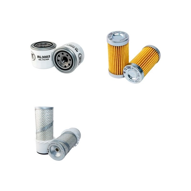 HANIX N 350 Filter Service Kit Air Oil Fuel Filters w/Mitsubishi K4E Eng.