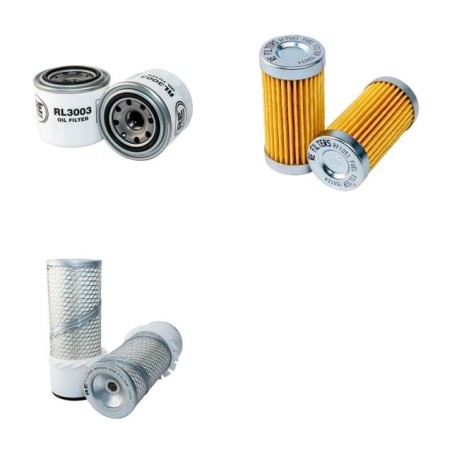 HANIX N 350 Filter Service Kit Air Oil Fuel Filters w/Mitsubishi K4E Eng.