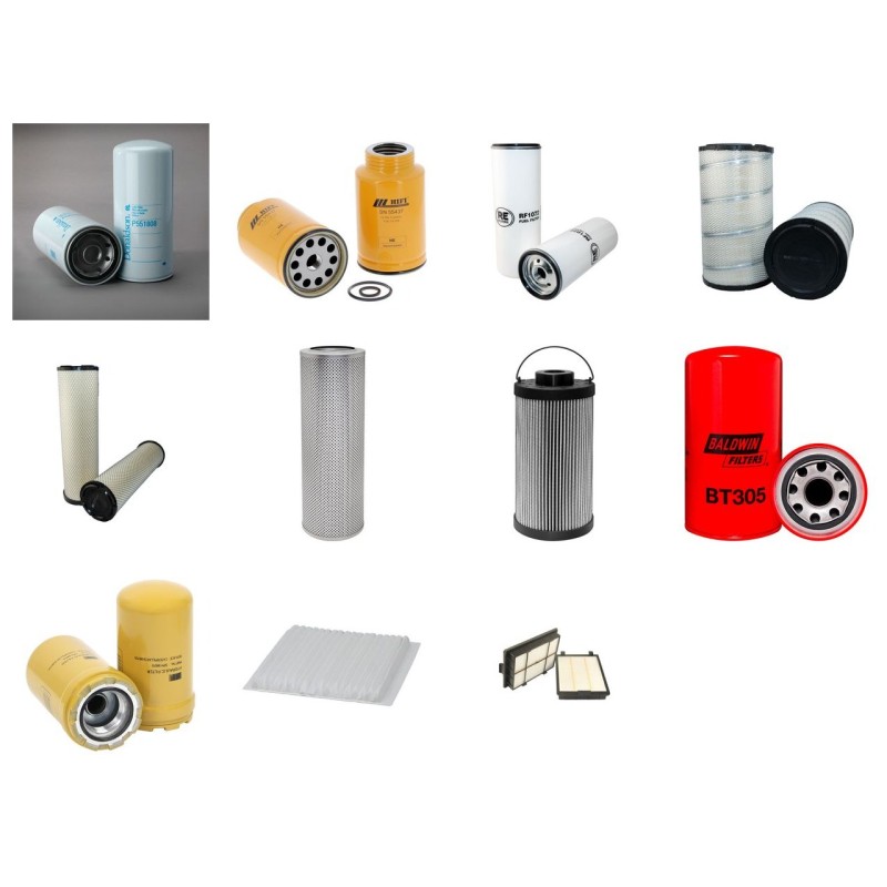 Filter kit suitable for CAT 336DLN with CAT C9THY- Engine Serial No MYG1/PPN1/THXY1 YR 2009-