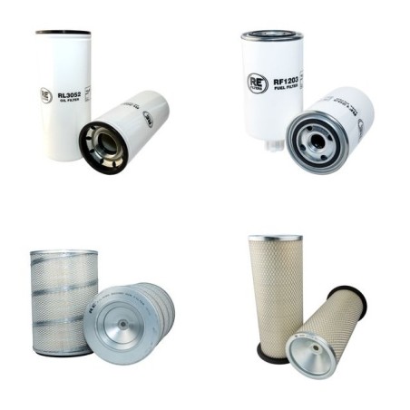 O+K L 45C Filter Service Kit Air Oil Fuel Filters w/Cummins M 11C Eng.