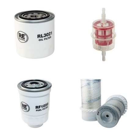 RUBAG 4R2203RH Filter Service Kit Air Oil Fuel Filters w/Kubota V 3600-E3B-EU-Z4 Eng.