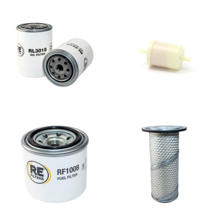 RUFENER RK 1800-3 Filter Service Kit Air Oil Fuel Filters w/Kubota D1305 ET20 Eng.   YR  2009-