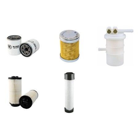 SCHAEFF HR 12 (355/4974 - 355/5586) Filter Service Kit Air Oil Fuel Filters w/MITUSBISHI L3E (13KW) Eng.