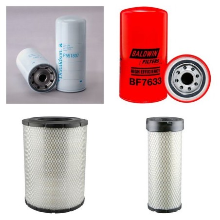 Filter kit suitable for CAT 517 with CAT Engine Serial No 5WW1/6PW1- Air Oil Fuel Filters