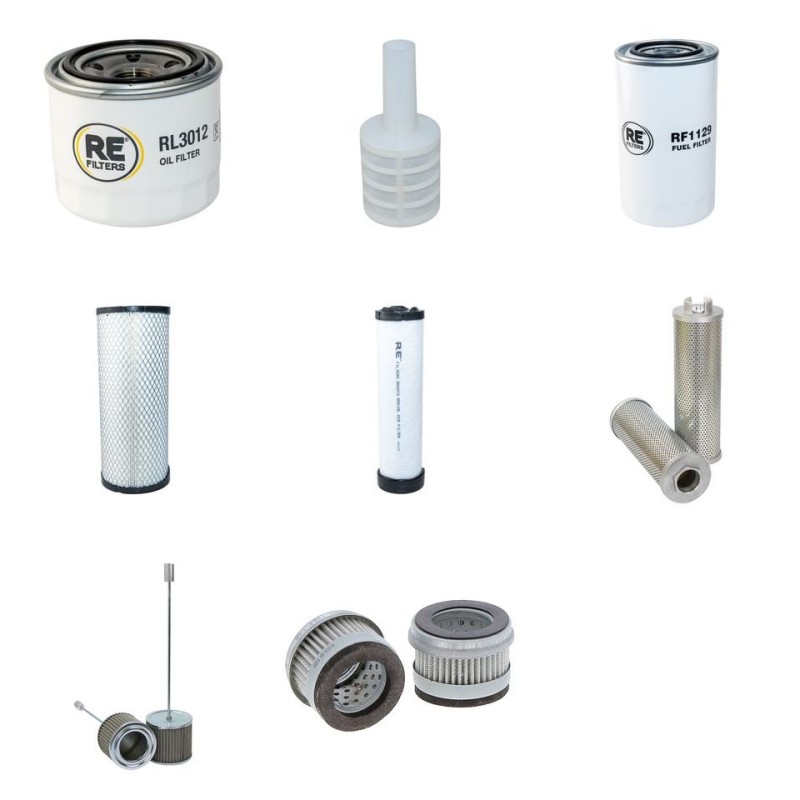 Filter Kit for Takeuchi TB80FR with Yanmar engine Serial No 17820257-