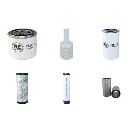 Filter Kit for Takeuchi TB128FR with Yanmar 3TNV82A engine