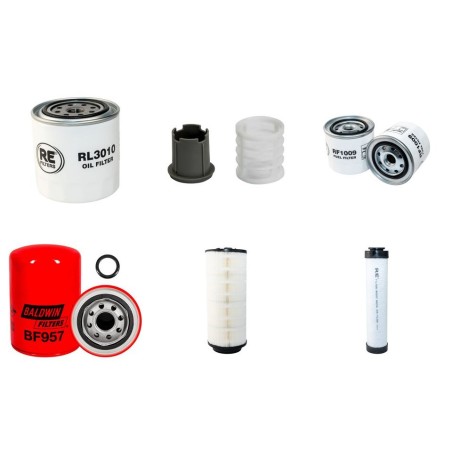 Filter Kit for Takeuchi TL8 Air Oil Fuel with Kubota V3307-CR-TE4B engine Serial No 200800002- YR 2014- TIER IV