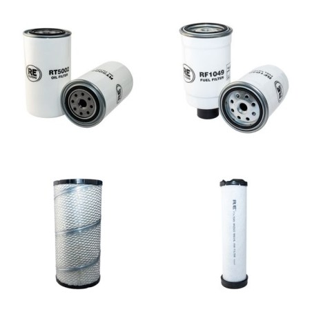 Filter Kit for Terex T250 Air Oil Fuel Filters with Perkins 1104-44TA Engine
