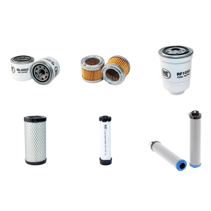 TEREX TC 16 TD Filter Service Kit w/Mitsubishi L3E Bi-Energie Eng. 2014