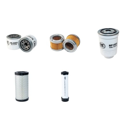 Filter Kit for Terex TC16TD Air Oil Fuel Filters with Mitsubishi L3E BI-ENERGIE Engine YR 2014