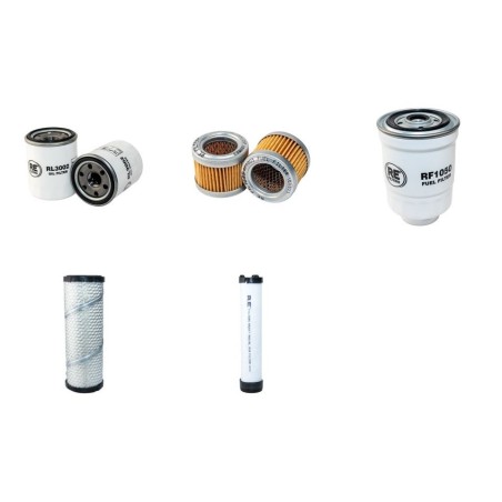 TEREX TC 25 Filter Service Kit w/Mitsubishi S3L2 Eng. Air, Oil, Fuel Filters