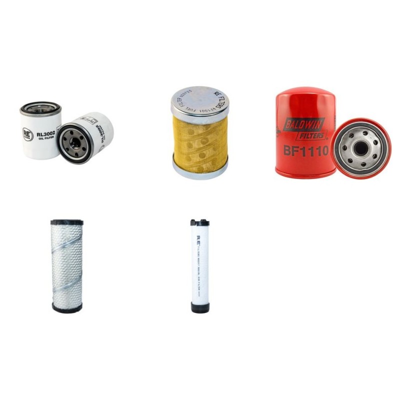 Filter Kit for Terex TC60 Air Oil Fuel Filters with Mitsubishi S4Q2 Engine Serial Number 402