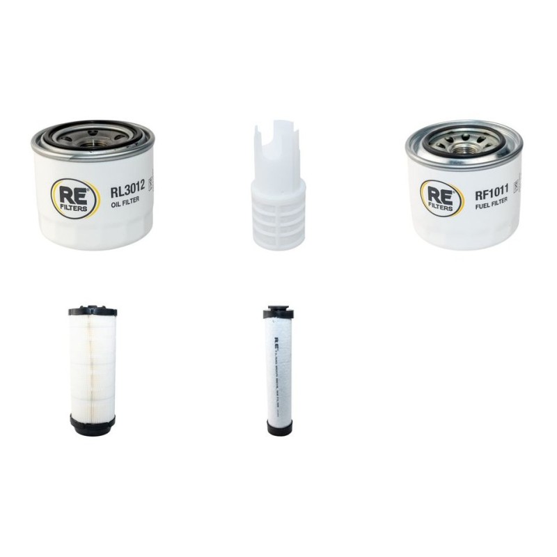 Filter Kit for Terex TW70(FL) Air Oil Fuel Filters with Yanmar 4TNV 98Z Engine Serial Number 232- YR 2008-