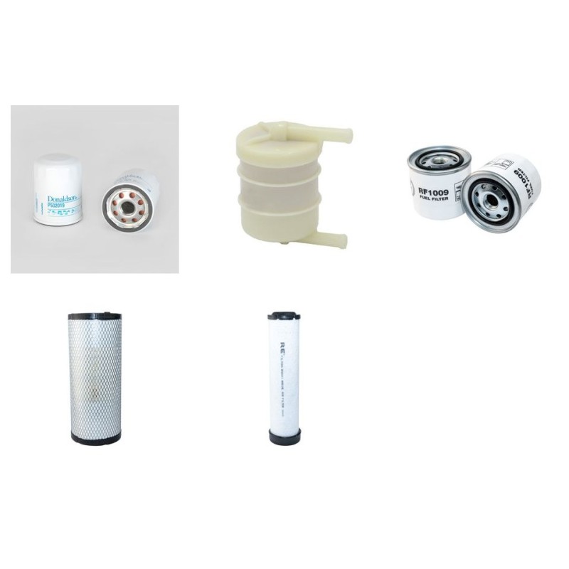Filter Kit for Thwaites 8000H Air Oil Fuel Filters with Perkins/Shibaura engine