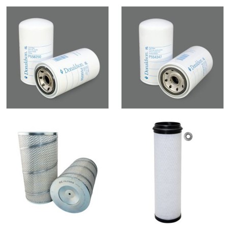 Filter Kit for Volvo DR 860T/ TL Filter Service Kit Air Oil Fuel Filters with Volvo TD50B engine Serial No Fuel Filter -spinon