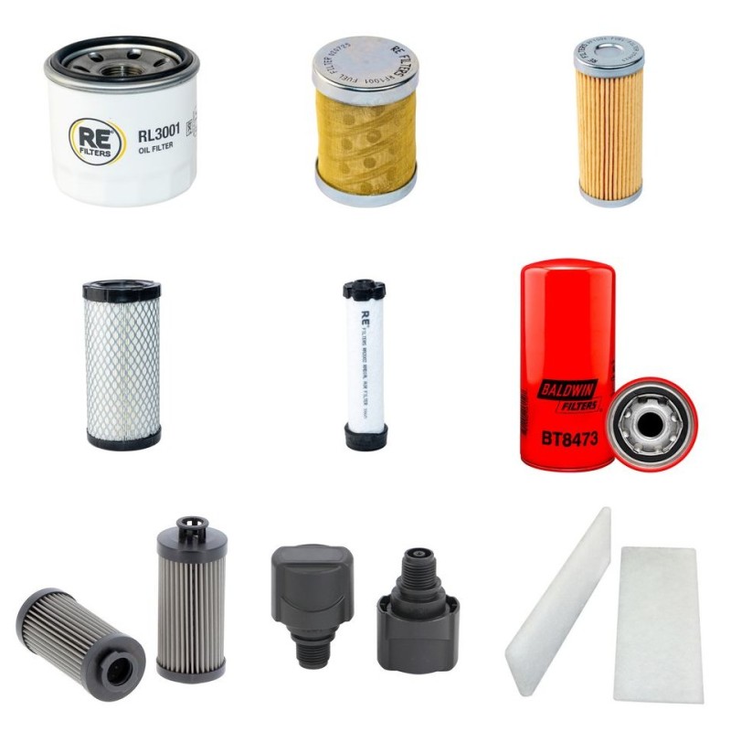 Filter Kit for Volvo EC 18 C Filter Service Kit with Volvo D1.1DCAE4 engine Serial No 2961-