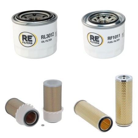 VOLVO EC 55 Filter Service Kit w/Yanmar 4TNE94-SM Eng. Air, Oil, Fuel Filters Yr -2003