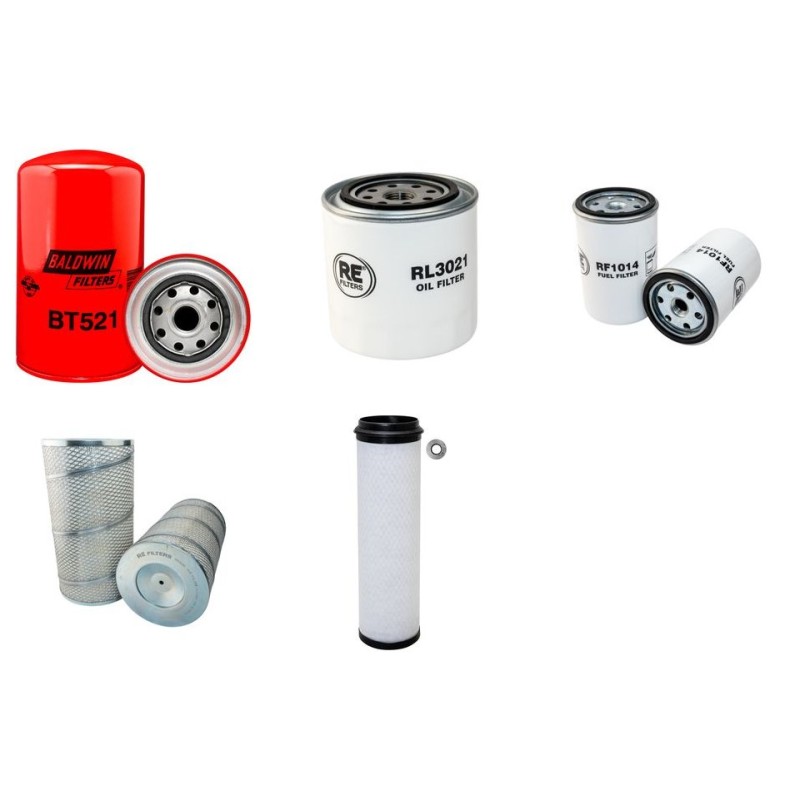 Filter Kit for Volvo L 50 Filter Service Kit Air Oil Fuel Filters with Volvo D 45B engine