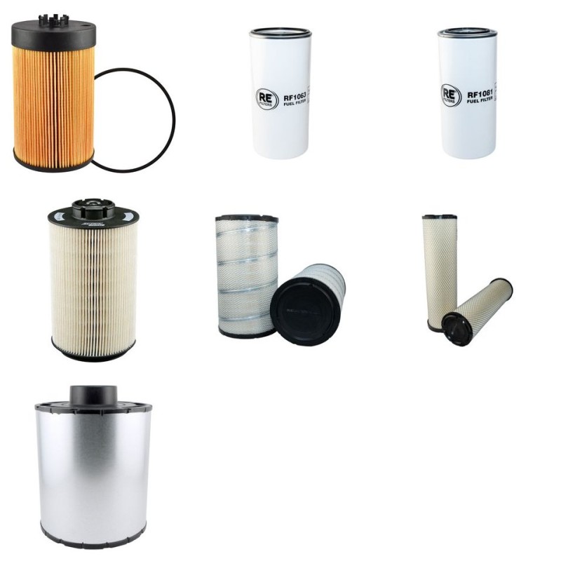 Filter Kit for Volvo L 120 G Filter Service Kit with Volvo D8H engine  YR 2012-