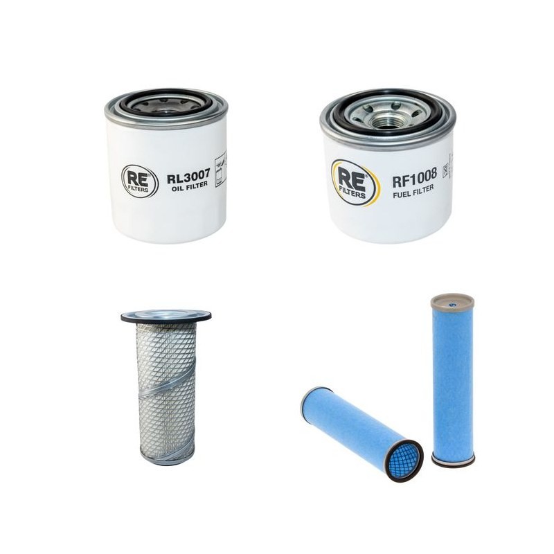 YAMAGUCHI WB 2500 Filter Service Kit Air Oil Fuel Filters w/Kubota Eng.