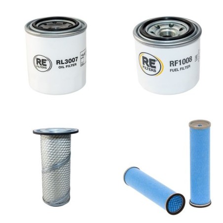 YAMAGUCHI WB 2500 Filter Service Kit Air Oil Fuel Filters w/Kubota Eng.