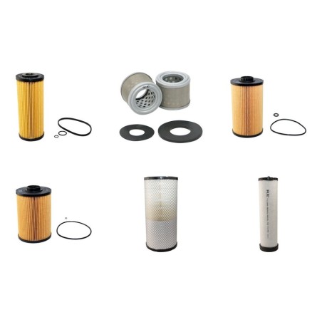 Filter Kit for Yanmar C50R-3C Air Oil Fuel Filters with ISUZU 4JJ1-XYBB-01 Engine Year 2012-