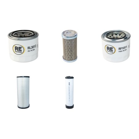 Filter Kit for Yanmar VIO75 Air Oil Fuel Filters with Yanmar 4TNE98-EBVA Engine