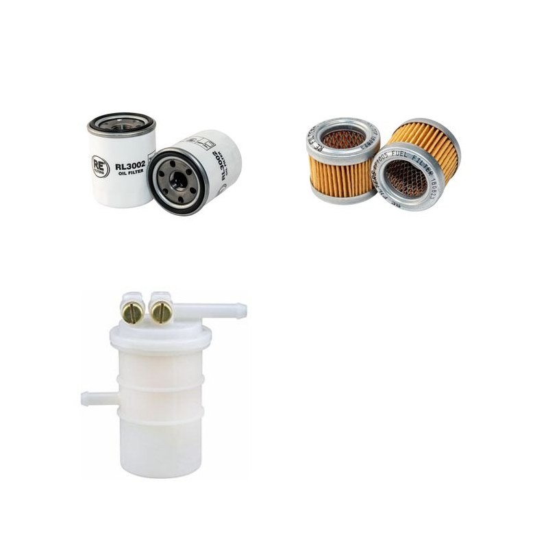 BARONESS HMC 1560 Filter Service Kit Air Oil Fuel Filters w/Mitsubishi S4L2-E331KM Eng.