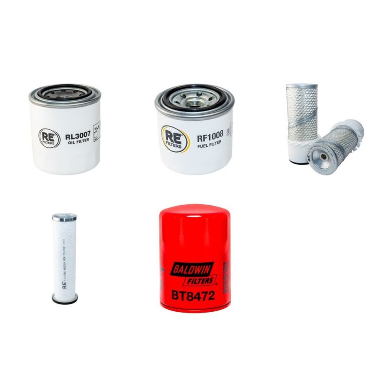 BCS INVICTUS K 400 (AR/MT/RS) Filter Service Kit w/Kubota V 1505 Eng.