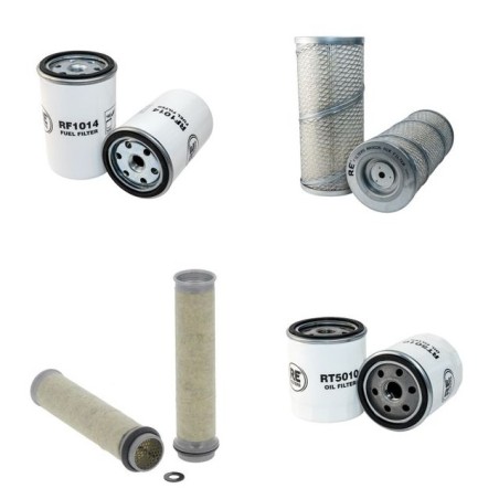 DEPOORTERE RRAHY 89 Filter Service Kit Air Oil Fuel Filters w/Lombardini 11LD626 Eng.