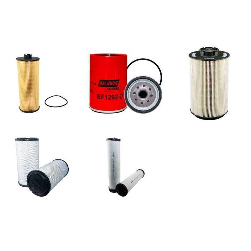 FENDT VARIO 820 TMS Filter Service Kit Air Oil Fuel Filters w/Deutz TCD 2012 L06 4V Eng. SN  H: 214mm YR  2006-2011