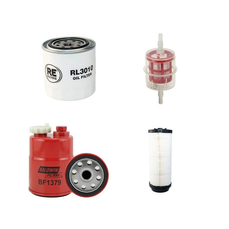 HOLDER C 250 Filter Service Kit Air Oil Fuel Filters w/Kubota V 2607DI Eng.   YR  2010-
