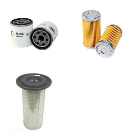 ISEKI TF 321 F/FH Filter Service Kit w/Iseki E 3112 Eng. Air, Oil, Fuel Filters