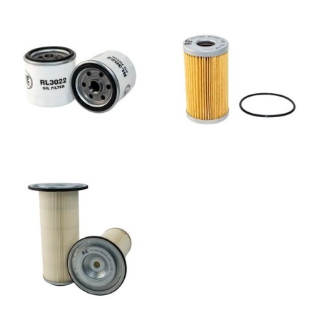 Filter kit for Iseki TK538 with Isuzu E36D-T Engine Air, Oil, Fuel Filters