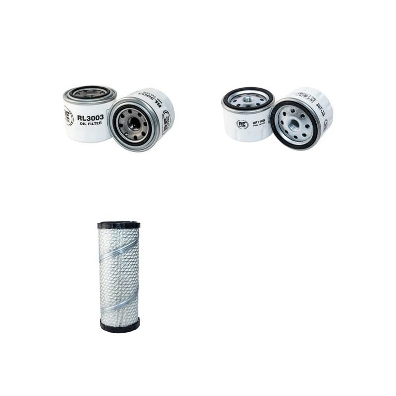 JACOBSEN AR 250 Filter Service Kit Air Oil Fuel Filters w/KUBOTA V 1505-T Eng.   YR  2005-