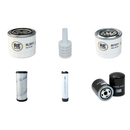 Filter Kit for John Deere 1565 SERIES II4WD with Yanmar 3TNV88 Engine Year 2008-