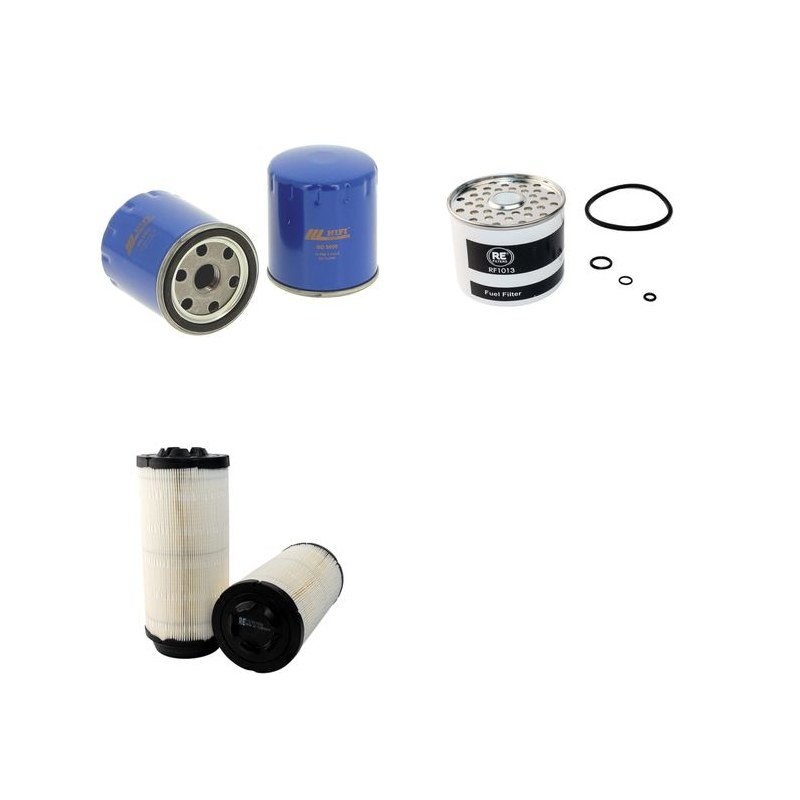 Filter Kit for John Deere 19032RM Air Oil Fuel Filters with PEUGEOT 4UD 1V940 Engine