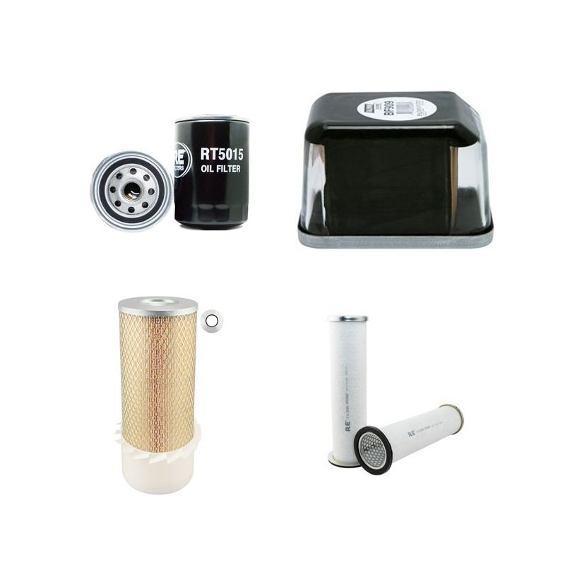John Deere 2120 Filter Service Kit ( Double Air ) Air, Oil, Fuel Filters