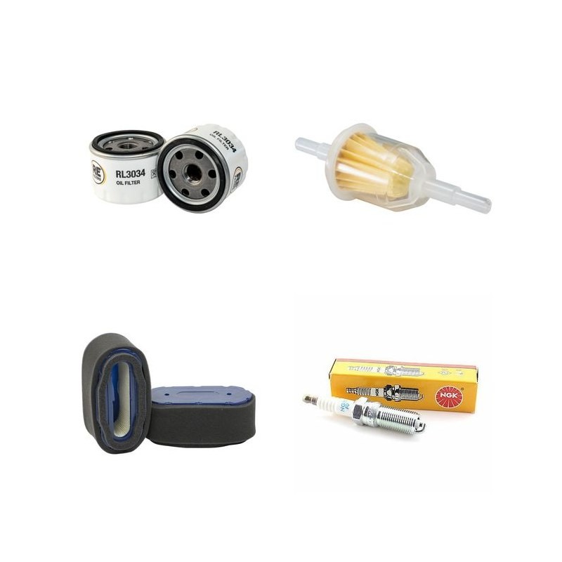 JOHN DEERE X320, X340, X465, X534 Filter Service Kit Air, Oil, Fuel, Spark Plug