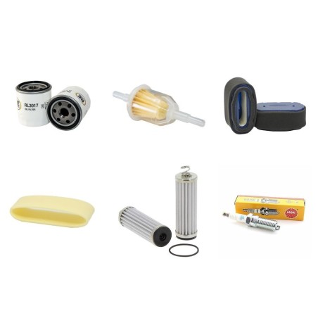 JOHN DEERE X500 Filter Service Kit Air, Oil, Fuel, Spark Plugs Kawasaki FH721V
