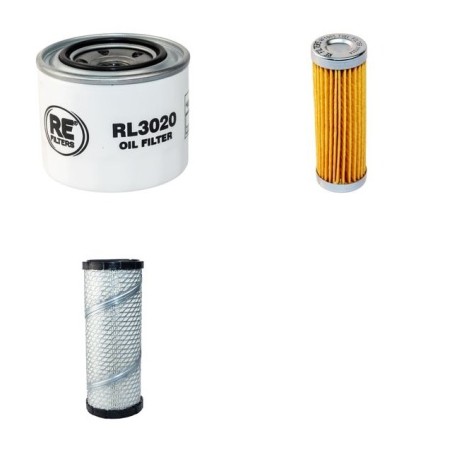 KIOTI CK 2810 Filter Service Kit Air Oil Fuel Filters w/3A139LWB Eng.
