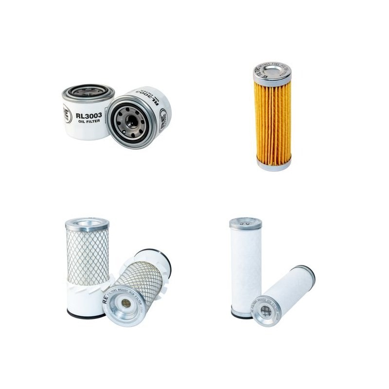 Filter Kit for Kubota B 2400 D HST Air Oil Fuel Filters with Kubota D 1105-D10 Engine SN -73480 dual